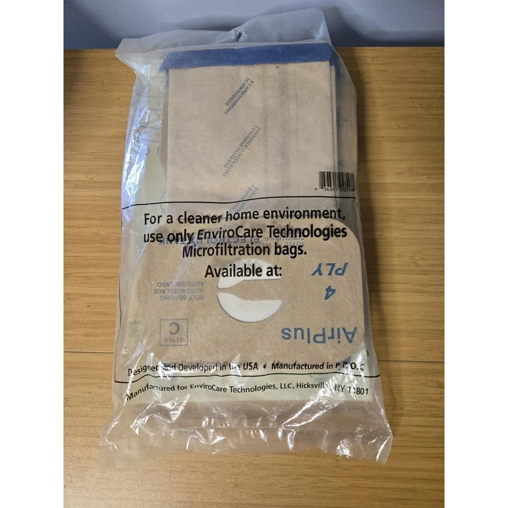 12 EnviroCare Technologies Replacement Vaccumm Bags. Style C, 4 Ply. SEALED‎